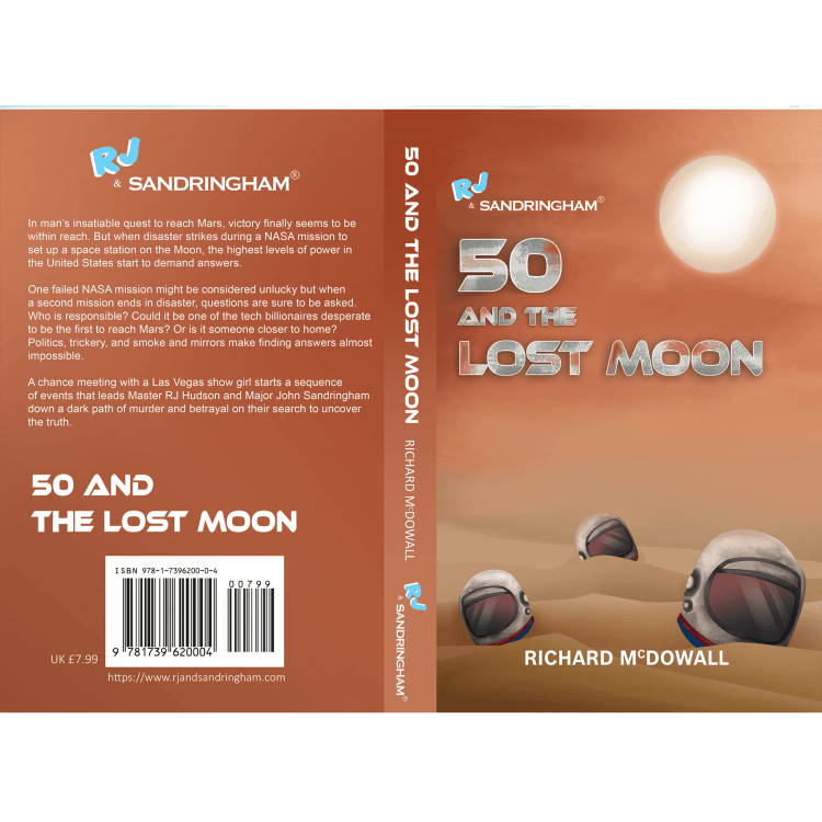 RJ & Sandringham thriller 50 and the Lost Moon front cover